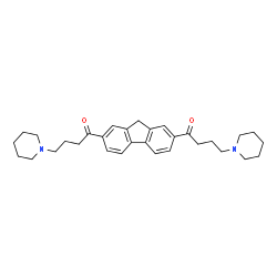 ChemSpider 2D Image | 1,1'-(9H-Fluorene-2,7-diyl)bis[4-(1-piperidinyl)-1-butanone] | C31H40N2O2