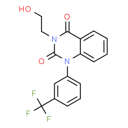 ChemSpider 2D Image | 3-(2-Hydroxyethyl)-1-[3-(trifluoromethyl)phenyl]-2,4(1H,3H)-quinazolinedione | C17H13F3N2O3