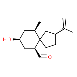 ChemSpider 2D Image | (2R,6S,8S,10R)-8-Hydroxy-2-isopropenyl-10-methylspiro[4.5]decane-6-carbaldehyde | C15H24O2