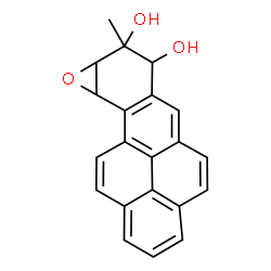 ChemSpider 2D Image | 8-Methyl-7,8,8a,9a-tetrahydrobenzo[1,12]tetrapheno[10,11-b]oxirene-7,8-diol | C21H16O3