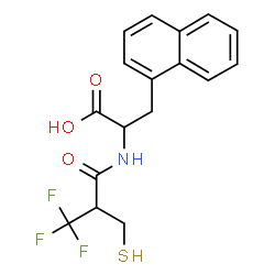 ChemSpider 2D Image | 3-(1-Naphthyl)-N-[3,3,3-trifluoro-2-(sulfanylmethyl)propanoyl]alanine | C17H16F3NO3S
