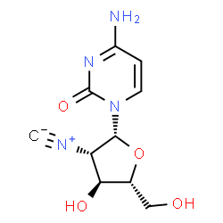 ChemSpider 2D Image | 4-Amino-1-(2-deoxy-2-isocyano-beta-D-arabinofuranosyl)-2(1H)-pyrimidinone | C10H12N4O4