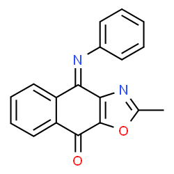 ChemSpider 2D Image | (4Z)-2-Methyl-4-(phenylimino)naphtho[2,3-d][1,3]oxazol-9(4H)-one | C18H12N2O2
