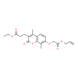 ChemSpider 2D Image | Ethyl 3-{7-[2-(allyloxy)-2-oxoethoxy]-4,8-dimethyl-2-oxo-2H-chromen-3-yl}propanoate | C21H24O7
