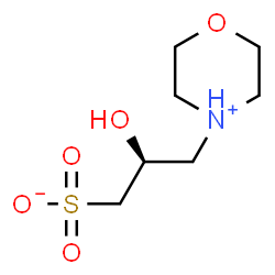 ChemSpider 2D Image | (2S)-2-Hydroxy-3-(morpholin-4-ium-4-yl)-1-propanesulfonate | C7H15NO5S