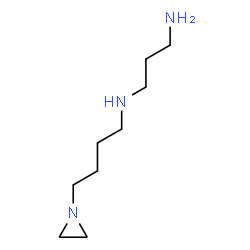 ChemSpider 2D Image | n-(4-(1-aziridinyl)butyl)-1,3-propanediamine | C9H21N3