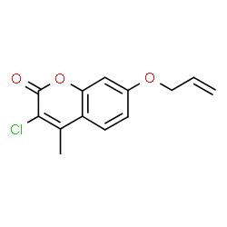 ChemSpider 2D Image | 7-(Allyloxy)-3-chloro-4-methyl-2H-chromen-2-one | C13H11ClO3