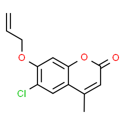 ChemSpider 2D Image | 7-(Allyloxy)-6-chloro-4-methyl-2H-chromen-2-one | C13H11ClO3