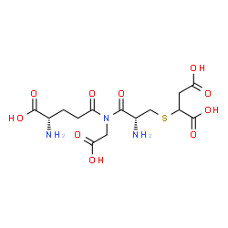 ChemSpider 2D Image | S-(1,2-Dicarboxyethyl)-L-cysteinyl-N-L-gamma-glutamylglycine | C14H21N3O10S
