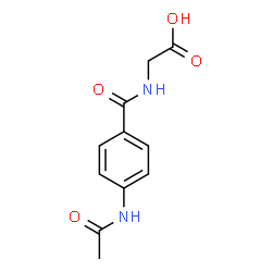 ChemSpider 2D Image | N-(4-Acetamidobenzoyl)glycine | C11H12N2O4