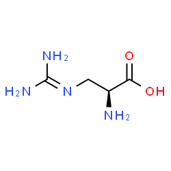 ChemSpider 2D Image | 2-Amino-3-guanidino-propionic acid | C4H10N4O2