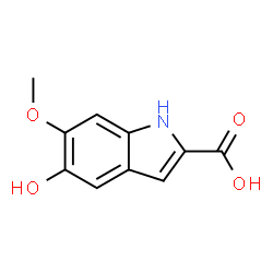 ChemSpider 2D Image | 5-Hydroxy-6-methoxy-1H-indole-2-carboxylic acid | C10H9NO4