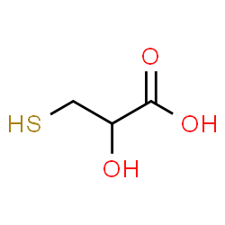 ChemSpider 2D Image | 3-Mercaptolactic acid | C3H6O3S