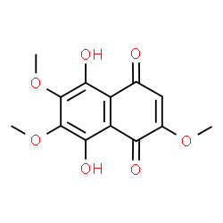 ChemSpider 2D Image | 5,8-Dihydroxy-2,6,7-trimethoxy-1,4-naphthoquinone | C13H12O7