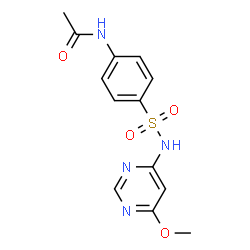 ChemSpider 2D Image | N-{4-[(6-Methoxy-4-pyrimidinyl)sulfamoyl]phenyl}acetamide | C13H14N4O4S