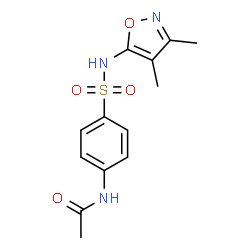 ChemSpider 2D Image | N-{4-[(3,4-Dimethyl-1,2-oxazol-5-yl)sulfamoyl]phenyl}acetamide | C13H15N3O4S