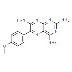 ChemSpider 2D Image | 6-(4-Methoxyphenyl)-2,4,7-pteridinetriamine | C13H13N7O