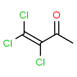 ChemSpider 2D Image | 3,4,4-Trichloro-3-buten-2-one | C4H3Cl3O
