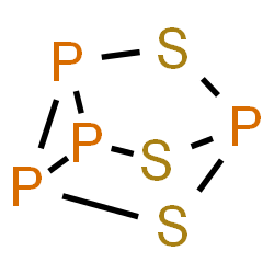 ChemSpider 2D Image | 3,5,7-Trithia-1,2,4,6-tetraphosphatricyclo[2.2.1.0~2,6~]heptane | P4S3