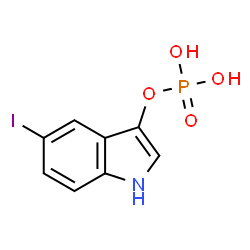 ChemSpider 2D Image | 5-Iodo-1H-indol-3-yl dihydrogen phosphate | C8H7INO4P