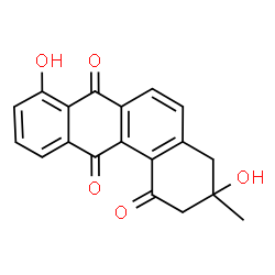 ChemSpider 2D Image | 3,8-Dihydroxy-3-methyl-3,4-dihydro-1,7,12(2H)-tetraphenetrione | C19H14O5