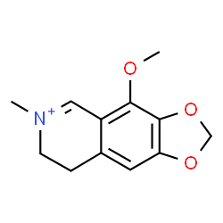 ChemSpider 2D Image | 4-Methoxy-6-methyl-7,8-dihydro[1,3]dioxolo[4,5-g]isoquinolin-6-ium | C12H14NO3