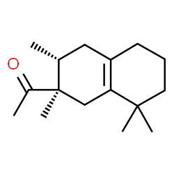 ChemSpider 2D Image | 1-[(2R,3R)-2,3,8,8-Tetramethyl-1,2,3,4,5,6,7,8-octahydro-2-naphthalenyl]ethanone | C16H26O