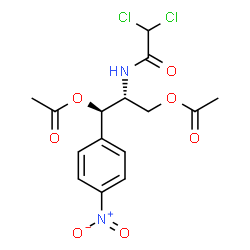 ChemSpider 2D Image | (1R,2R)-3-Acetoxy-2-[(dichloroacetyl)amino]-1-(4-nitrophenyl)propyl acetate | C15H16Cl2N2O7