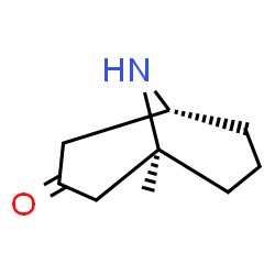 ChemSpider 2D Image | (1S,5R)-1-Methyl-9-azabicyclo[3.3.1]nonan-3-one | C9H15NO