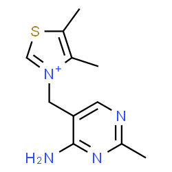 ChemSpider 2D Image | 3-[(4-Amino-2-methyl-5-pyrimidinyl)methyl]-4,5-dimethyl-1,3-thiazol-3-ium | C11H15N4S