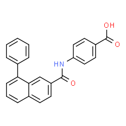 ChemSpider 2D Image | 4-[(8-Phenyl-2-naphthoyl)amino]benzoic acid | C24H17NO3