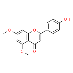 ChemSpider 2D Image | 2-(4-Hydroxyphenyl)-5,7-dimethoxy-4H-chromen-4-one | C17H14O5