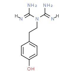 ChemSpider 2D Image | N-[2-(4-Hydroxyphenyl)ethyl]imidodicarbonimidic diamide | C10H15N5O