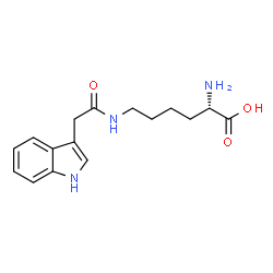 ChemSpider 2D Image | N(6)-[(indol-3-yl)acetyl]-L-lysine | C16H21N3O3