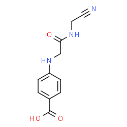 ChemSpider 2D Image | 4-({2-[(Cyanomethyl)amino]-2-oxoethyl}amino)benzoic acid | C11H11N3O3