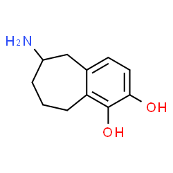 ChemSpider 2D Image | 6-Amino-6,7,8,9-tetrahydro-5H-benzo[7]annulene-1,2-diol | C11H15NO2