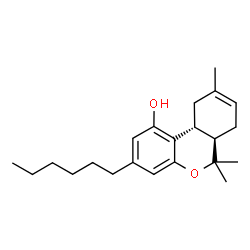 ChemSpider 2D Image | (6aR,10aR)-3-Hexyl-6,6,9-trimethyl-6a,7,10,10a-tetrahydro-6H-benzo[c]chromen-1-ol | C22H32O2