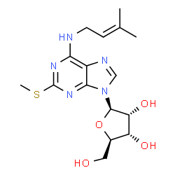 ChemSpider 2D Image | 2-methylthio-N6-isopentenyladenosine | C16H23N5O4S