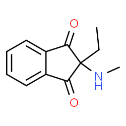 ChemSpider 2D Image | 2-Ethyl-2-(methylamino)-1H-indene-1,3(2H)-dione | C12H13NO2