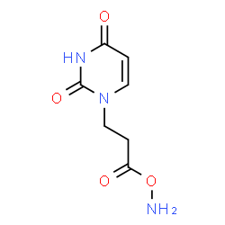 ChemSpider 2D Image | 1-[3-(Aminooxy)-3-oxopropyl]-2,4(1H,3H)-pyrimidinedione | C7H9N3O4