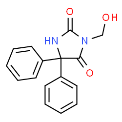 ChemSpider 2D Image | 3-(Hydroxymethyl)-5,5-diphenyl-2,4-imidazolidinedione | C16H14N2O3