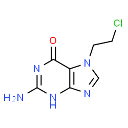 ChemSpider 2D Image | 2-Amino-7-(2-chloroethyl)-1,7-dihydro-6H-purin-6-one | C7H8ClN5O