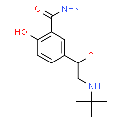 ChemSpider 2D Image | 5-[2-(tert-butylamino)-1-hydroxyethyl]-2-hydroxybenzamide | C13H20N2O3