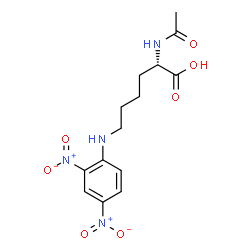 ChemSpider 2D Image | N~2~-Acetyl-N~6~-(2,4-dinitrophenyl)-L-lysine | C14H18N4O7