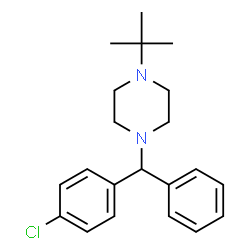 ChemSpider 2D Image | piperazine, 1-((4-chlorophenyl)phenylmethyl)-4-(1,1-dimethylethyl)- | C21H27ClN2