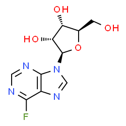 ChemSpider 2D Image | 6-Fluoro-9-beta-d-ribofuranosylpurine | C10H11FN4O4