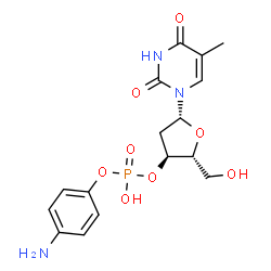 ChemSpider 2D Image | 3'-O-[(4-Aminophenoxy)(hydroxy)phosphoryl]thymidine | C16H20N3O8P
