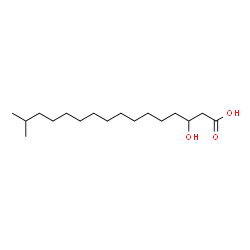 ChemSpider 2D Image | 3-Hydroxy-15-methylhexadecanoic acid | C17H34O3