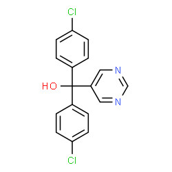 ChemSpider 2D Image | Bis(4-chlorophenyl)(5-pyrimidinyl)methanol | C17H12Cl2N2O