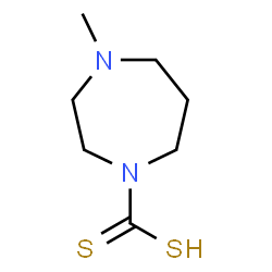 ChemSpider 2D Image | 4-Methyl-1,4-diazepane-1-carbodithioic acid | C7H14N2S2